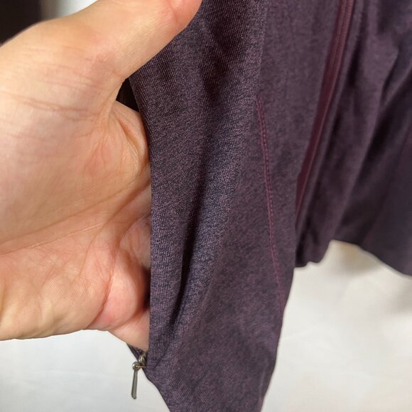 Tuff Sweater Womens Size Small Purple Zipper Pockets Yoga Jacket - Picture 4 of 7